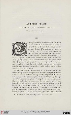 3. Pér. 6.1891: Antoine Pesne, 3 : premier peintre de Frédéric le Grand