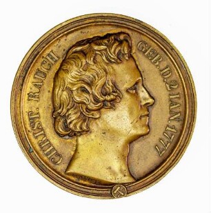 Medaille auf den Geburtstag des Bildhauers Christian Daniel Rauch