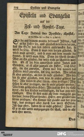 Episteln und Evangelia auf die Fest- und Apostel-Tage.