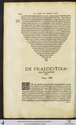 De praedestinatione & prouidentia Dei