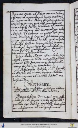 Colloquium.