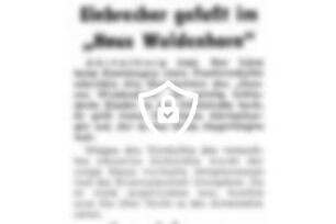 Einbrecher gefaßt im "Haus Woldenhorn"