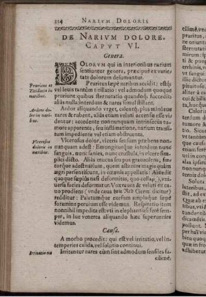 Caput VI. De Narium Dolore