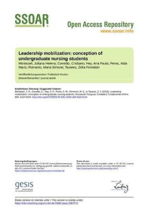 Leadership mobilization: conception of undergraduate nursing students