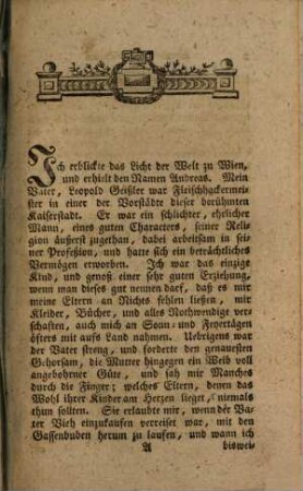 Der österreichische Robinson, oder Leben und merkwürdige Reisen Andreas Geißlers, eines gebohrnen Wieners