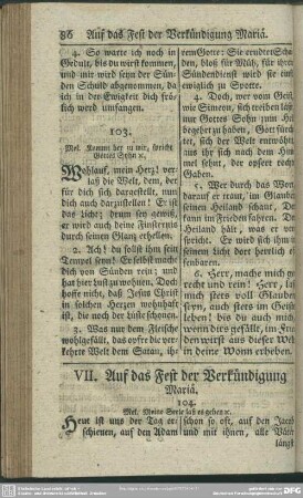 VII. Auf das Fest der Verkündigung Mariä