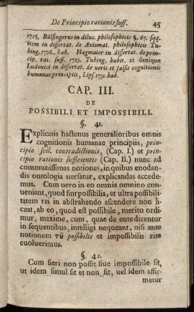 Cap. II. De Possibili Et Impossibili.