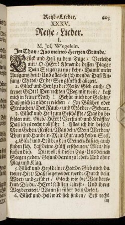 XXXV. Reise-Lieder.