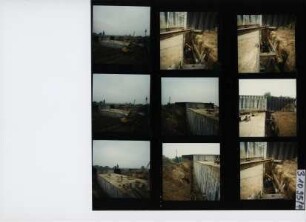 Kanalbrücke über die Weser - Unterbauten - Mittellandkanal, Minden, 1995
