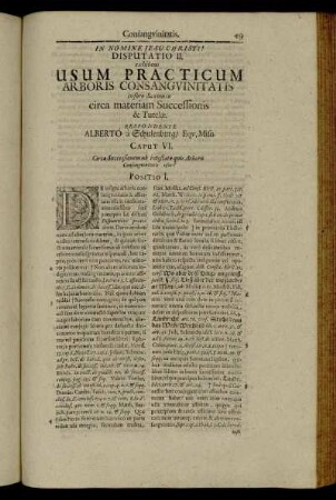 Disputatio II. exhibens Usum Practicum Arboris Consanguinitatis in foro Saxomico circa materiam Successionis & Tutelæ.
