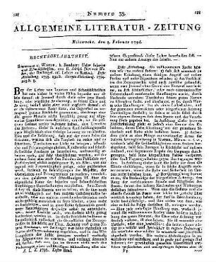 Kalender für Deutsche. Auf das Jahr 1796. Eisenach: Krumbhaar 1796