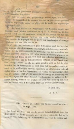 241. Extract uit een brief van Spoors aan Constant, 24 Sept. 1822