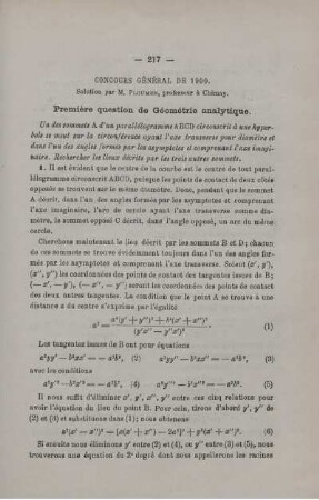 CONCOURS GÉNÉRAL DE 1900.