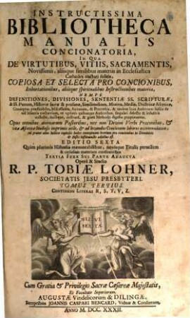 Instructissima bibliotheca manualis concionatoria, 3