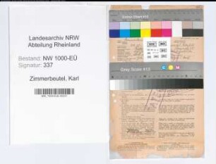 Entnazifizierung Karl Zimmerbeutel, geb. 24.10.1893 (Staedt.Angest.)