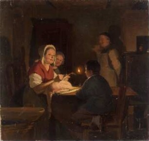 Vorstudie zum Gemälde "Die Martinsgans"