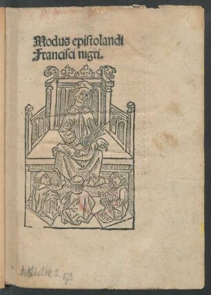 Modus epistolandi. Mit Brief von Jacobus Geroldus