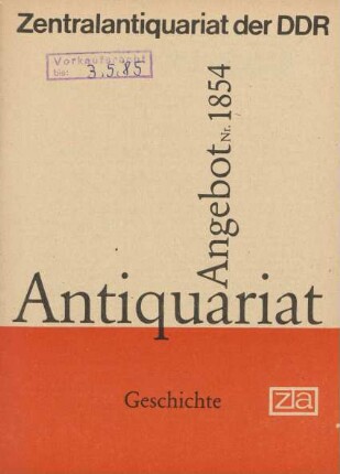 Nr. 1854: Geschichte