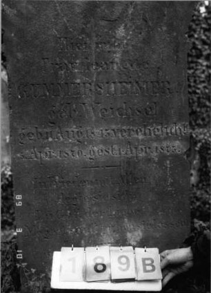 Grabstein 189 (Index: 100093664) Maße HxBxT: 198x68x32 cm Symbolik: Verzierungen: Grabstein 189B