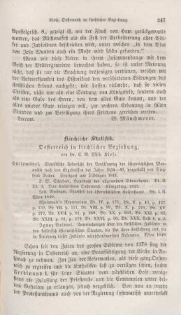 247-274 Kirchliche Statistik