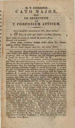M. T. Ciceronis Cato major seu de senectute et paradoxa