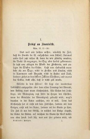 Die Großthaten Gottes und unser Glaube : Zwanzig Predigten vornehmlich für die Festtage des Kirchenjahres