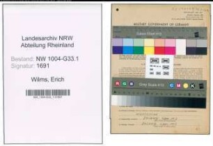 Entnazifizierung Erich Wilms , geb. 08.09.1907 (Fahrlehrer)