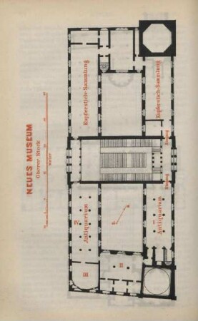 Grundriss. Neues Museum. Oberer Stock