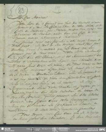 Eigenh. Brief von Hendrik Muilman an August Wilhelm von Schlegel, Amsterdam, 20.07.1798