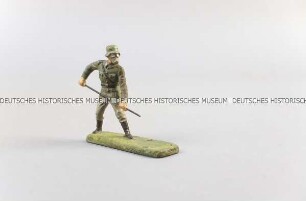 Massefigur: Pionier (mit Gasmaske), Nebeltopf bedienend (Nebeltopf fehlt)