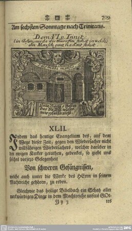 Am sechsten Sonntage nach Trinitatis