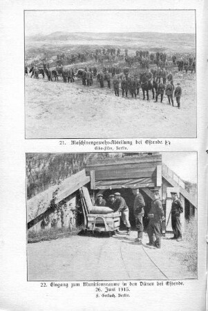 21. Maschinengewehr=Abteilung bei Ostende.