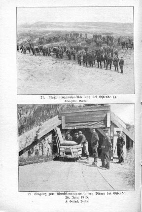 21. Maschinengewehr=Abteilung bei Ostende.