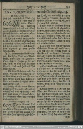 XXV. Von der Absolution und Rechtfertigung