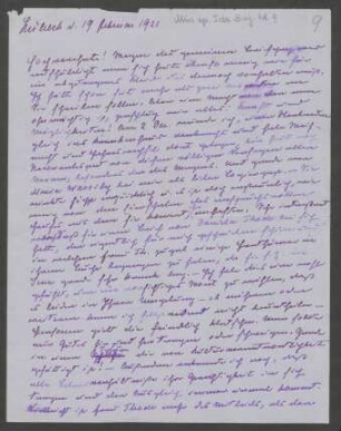 Brief an Marie von Bülow : 19.02.1921
