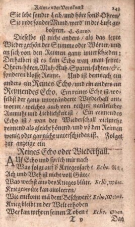 Das Zehnde Capittel Von Den RingelReimen, umgehende RingelReimen, und Reihenliederen.