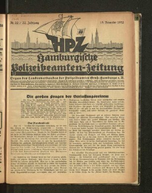 Nr. 22 / 22. Jahrgang 15. November 1932