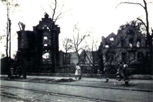 Zerstörungen Zweiter Weltkrieg. Beiertheimer Allee/Kriegsstraße