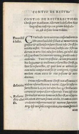 Contio De Resurrectione Christi ...