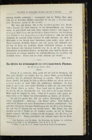 ¬Das¬ Wesen der Frömmigkeit (devotio) nach dem h. Thomas : (Schluß)