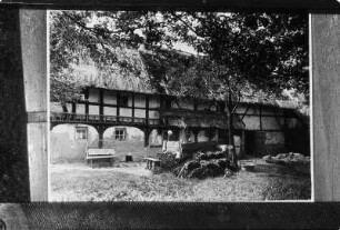Sohland an der Spree: Altes Haus mit Stroh gedeckt : Stare domske ze słomjanej třěchu, w Załomju blisko Sprjewje