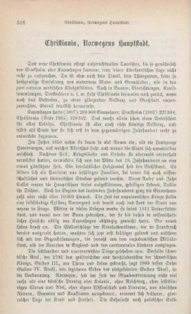 518-533 Christiania, Norwegens Hauptstadt