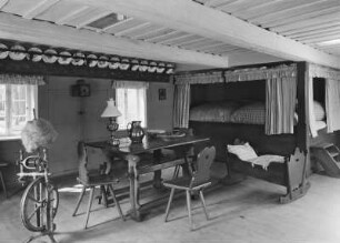 Sorbische Bauernstube eines Spreewälder Wohnstallhauses : Sorbische Bauernstube im Spreewälder Wohnstallhaus, Freiland-Museum Lehde, Lübbenau/Spreewald-Lehde
