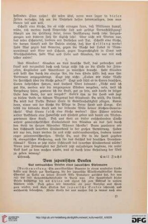 32: Vom japanischen Denken : aus vertraulichen Briefen eines japanischen Diplomaten
