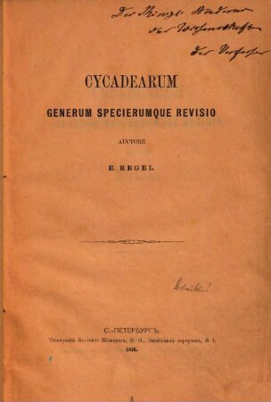Cycadearum generum specierumque revisio