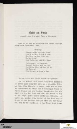 Gebet am Sarge