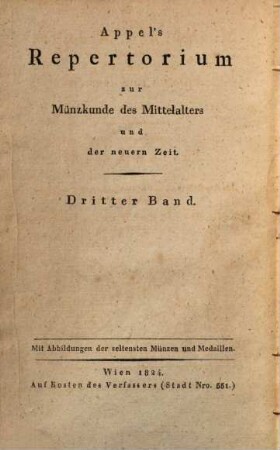 Appel's Repertorium zur Münzkunde des Mittelalters und der neuern Zeit, 3,2. 22 : Münzen und Medaillen der weltlichen Fürsten und Herren, Abt. 2