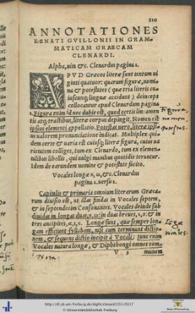 Annotationes Renati Guillonii In Grammaticam Graecam Clenardi