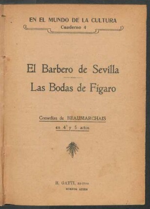 1928000400: El barbero de Sevilla : comedias ... en 4 y 5 actos