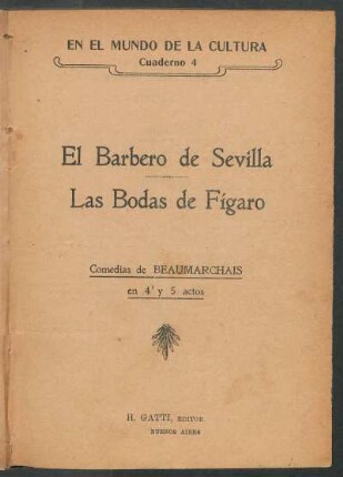 1928000400: El barbero de Sevilla : comedias ... en 4 y 5 actos